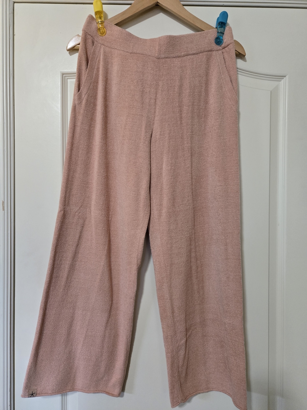 Barefoot Dreams Cozy Chic Ultra Lite Super Soft Wide-Leg Knit Pants in Blush